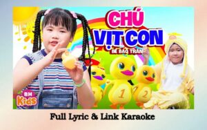 Lời bài hát Chú vịt con